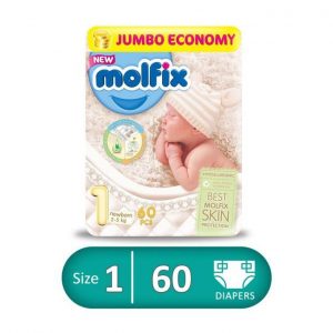 Molfix حفاظات مولفيكس - مقاس 1 - 60 قطعة